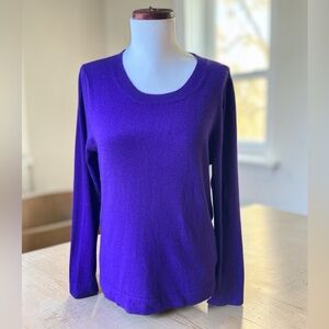 NWT J. Crew Rich Royal Purple Teddie Sweater Size Medium Feels Like Cashmere